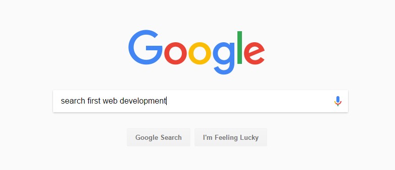 Search First Web Development